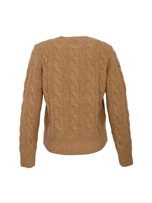 Maglione a trecce in misto lana e cachemire Beige POLO RALPH LAUREN | 211A91216005